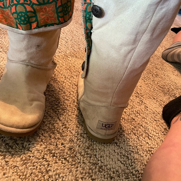 Womens UGG boots winter lined canvas outside size 7 - Picture 6 of 7